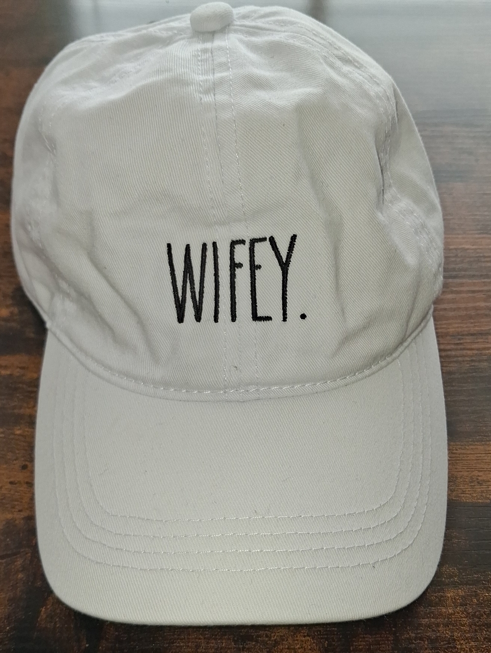 Rae Dunn White "WIFEY." Embroidered Baseball Cap